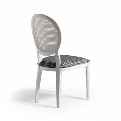 Upholstered Chair White Wooden Chair Dining Chair Kitchen Chair Wood Chair