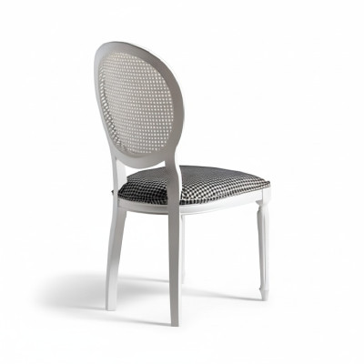 Set of 4 upholstered dining chairs kitchen chairs white wood