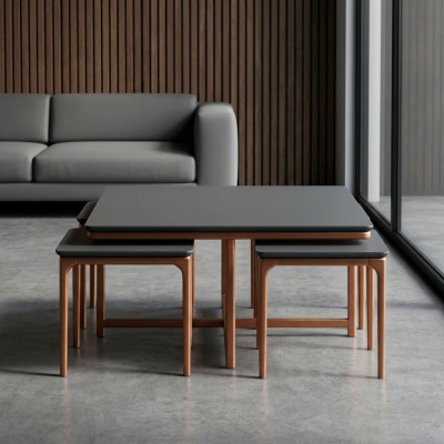 Group of Coffee Tables, Side Tables, Coffee Tables, Sofa Tables, Wood, Black