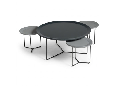 Coffee table set side table black table