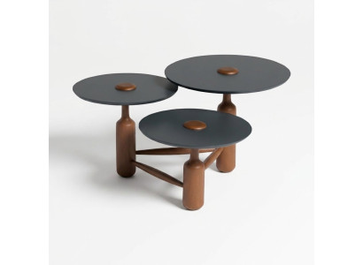 Complete coffee table side table wood brown