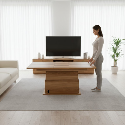 Coffee Table Extendable Dining Table Wooden Brown Coffee Table Furniture