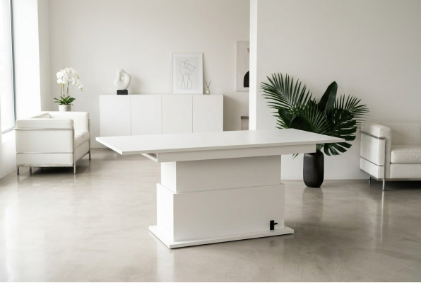 Extendable dining table coffee table wooden table coffee table furniture white