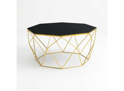 Modern coffee table side table glass gold table