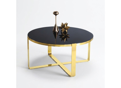 Coffee Table Modern Sofa Side Table Glass Gold Table