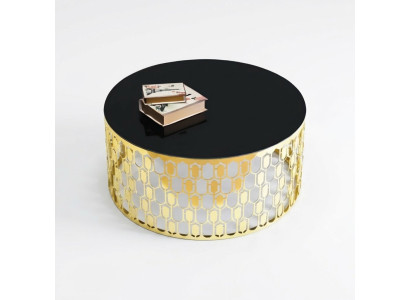 Coffee table side table gold table modern glass table