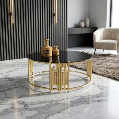 Living room coffee table table coffee table side table gold sofa table