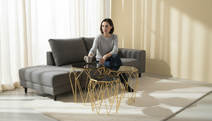 Side tables complete coffee tables 3-piece coffee tables gold