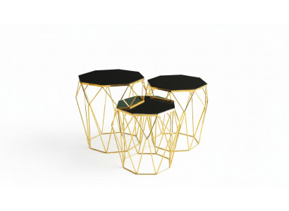 Side tables complete coffee tables 3-piece coffee tables gold