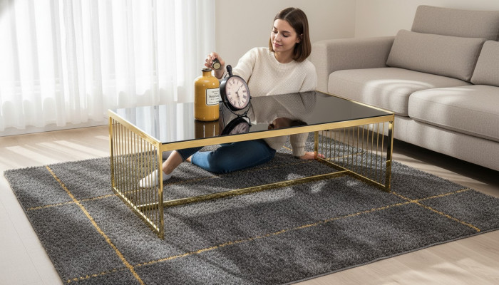 Coffee table coffee table living room table side table sofa table gold