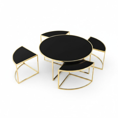 Coffee tables complete tables side tables sofa tables 5-piece black