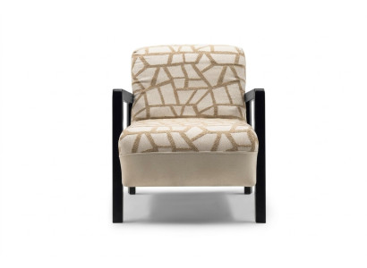 Armchair wingback chair fabric chair beige upholstery living room single seater seat