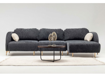 Sectional sofa L shape upholstered sofa fabric sofa couch gray sofa lounger fabric