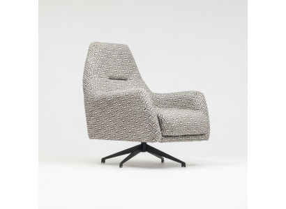 Armchair living room wingback chair fabric armchair grey upholstered single-seater seat