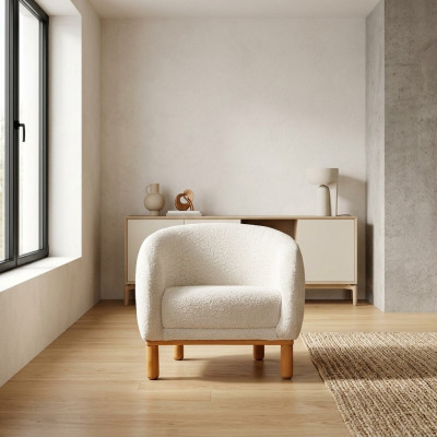 Armchair Cocktail Chair White Wing Chair Fabric Armchair Upholstered Seat