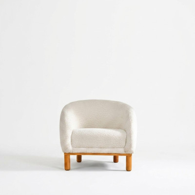 Armchair Cocktail Chair White Wing Chair Fabric Armchair Upholstered Seat
