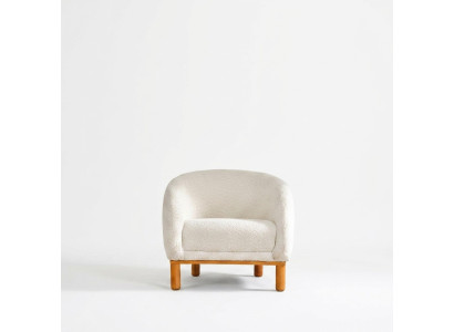 Armchair Cocktail Chair White Wing Chair Fabric Armchair Upholstered Seat