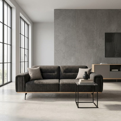 Fabric sofa design three-seater gray sofa 3-seater upholstered sofa couch