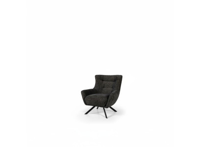 Living room armchair wingback chair fabric armchair gray upholstery seat single-seater