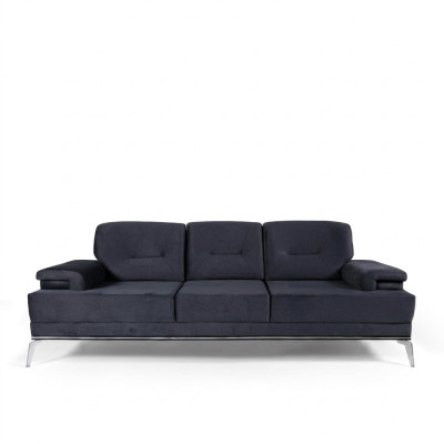 Couch three-seater fabric sofa design blue sofa 3-seater upholstered sofa