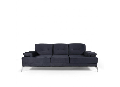 Couch three-seater fabric sofa design blue sofa 3-seater upholstered sofa