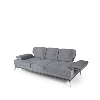 Sofa Fabric Sofa Design Three-Seater Gray 3-Seater Upholstered Sofa Couch