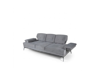 Sofa Fabric Sofa Design Three-Seater Gray 3-Seater Upholstered Sofa Couch
