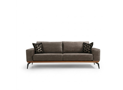 Three-seater couch, fabric sofa, upholstered sofa, gray sofa, modern fabric, 3-seater.