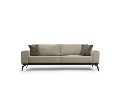 Three-seater fabric sofa upholstered sofa beige sofa modern fabric 3-seat couch.