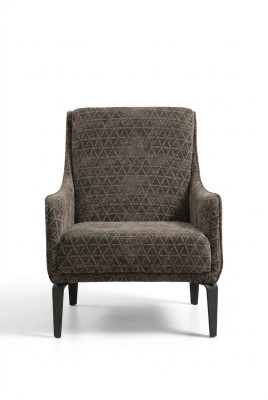 Wing chair, fabric armchair, armchair, single-seater, fabric gray upholstery furniture