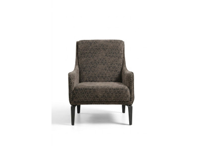 Wing chair, fabric armchair, armchair, single-seater, fabric gray upholstery furniture