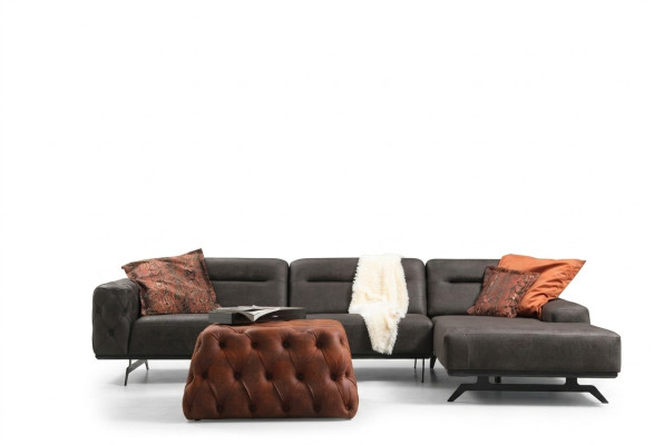 Couch corner sofa L shape gray sofa upholstered sofa ottoman fabric sofa fabric