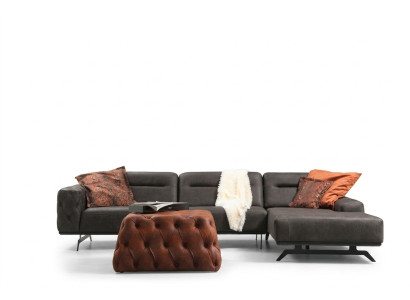 Couch corner sofa L shape gray sofa upholstered sofa ottoman fabric sofa fabric