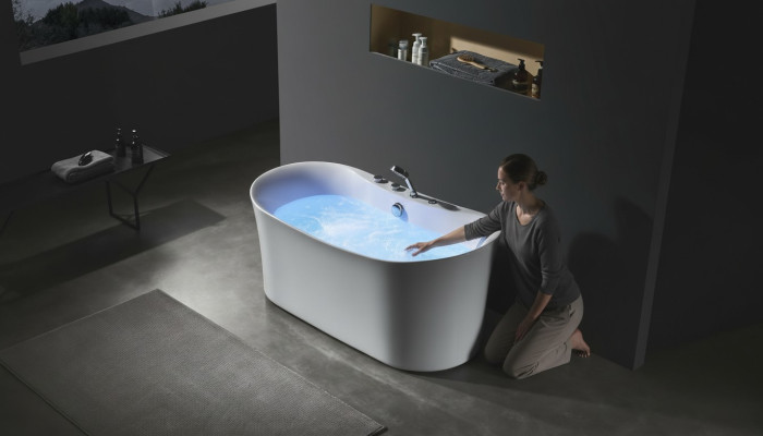 Acrylic whirlpool tub indoor whirlpool bathtub home spa white