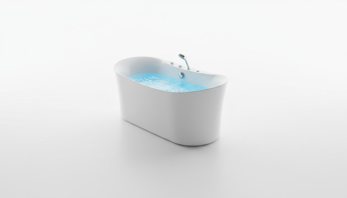Acrylic whirlpool tub indoor whirlpool bathtub home spa white