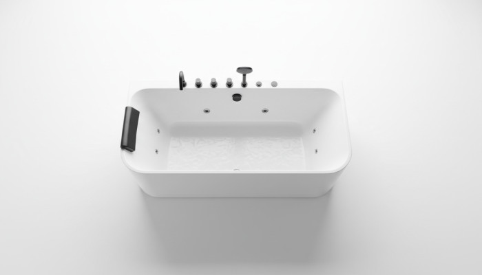 Acrylic Whirlpool Indoor Whirlpool Bathtub Home Spa White
