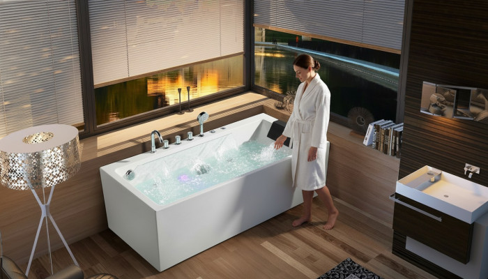 Whirlpool bathtub spa tubs LED lighting massage jets bubbles