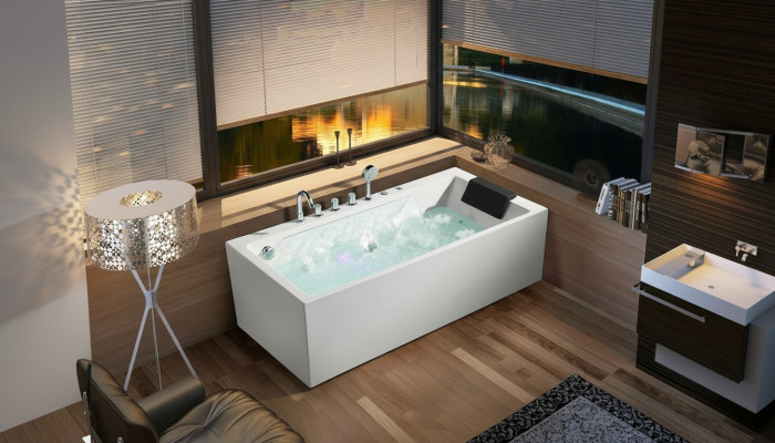 Whirlpool bathtub spa tubs LED lighting massage jets bubbles