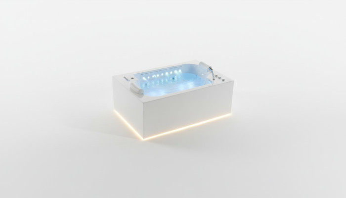 Bathtub Tub Indoor Whirlpool Bathtub Spa Tub LED 180x120