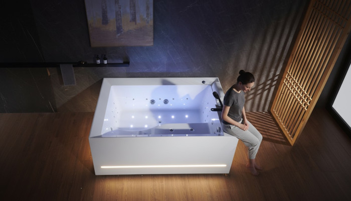 Whirlpool bathtub room tub water jets massage nozzles
