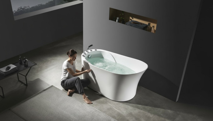 Whirlpool  Oval Tub Home Spa Indoor Bathtub Whirlpool Tub
