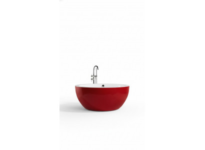 Freestanding bathtub tub standalone bathtub round red modern bath