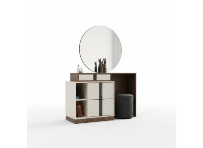 Makeup Table Vanity Table Dressing Table Dressing Cabinet Beige Mirror