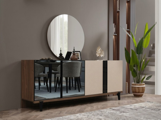 Sideboard Cupboard Wooden Cabinet Chest Brown Wood Dining Room