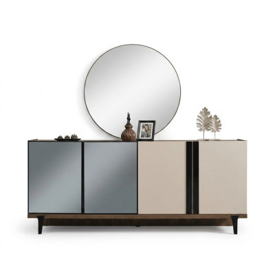 Sideboard Cupboard Wooden Cabinet Chest Brown Wood Dining Room
