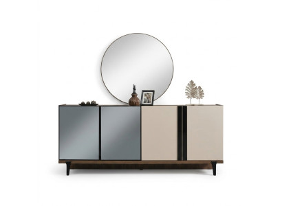 Sideboard Cupboard Wooden Cabinet Chest Brown Wood Dining Room