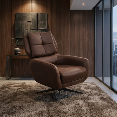 Living room armchair wing chair fabric chair fabric brown one-seater
