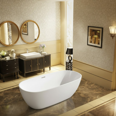 Freestanding white acrylic bathtub bathroom bathtub bathtub