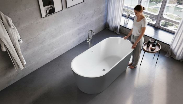 Wanne bathroom acrylic bathtub freestanding bathtub freestanding gray