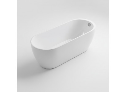 Free-standing acrylic bathtub white contemporary freestanding bathtub